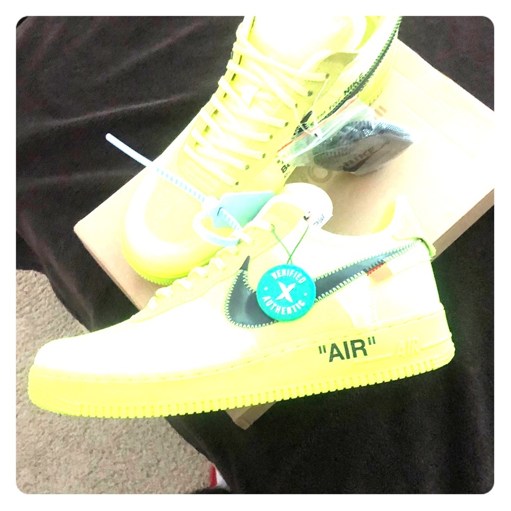 Off White Air Force Ones “Volt”